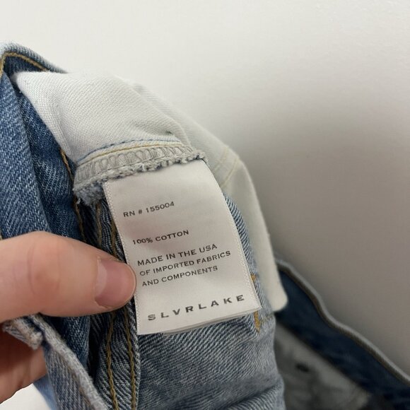 SLVRLAKE Beatnik High Rise Slim Jean in Trouble Maker Blue Size 28 - Picture 6 of 10